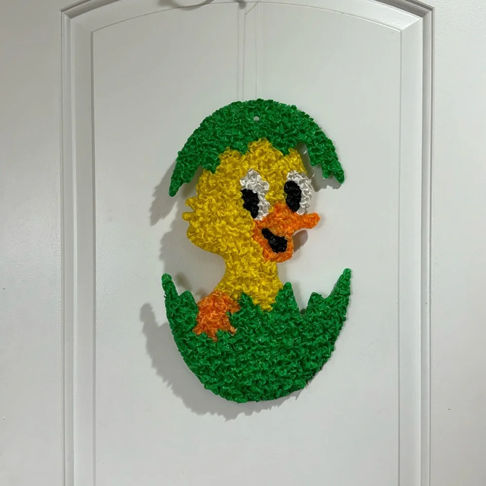 Vintage green popcorn duck egg Easter Decor - Picture 2 of 5